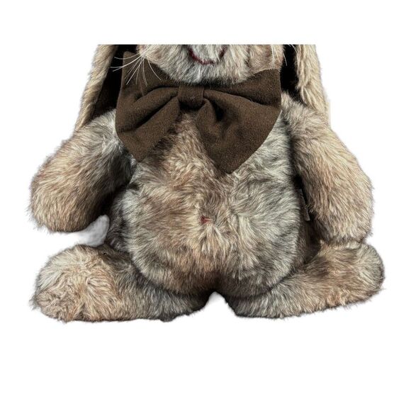 Vintage Ms. Noah Bunny Rabbit Hare Plush Brown Gray Rare Floppy Ears Nostalgia - Picture 4 of 9